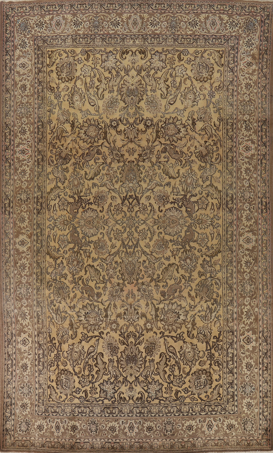 Vintage Floral Shahreza Persian Area Rug 7x13