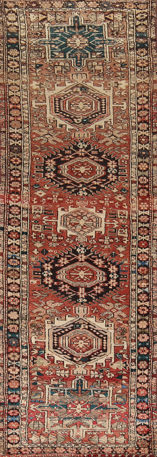 Tribal Wool Gharajeh Persian Runner Rug 3x10