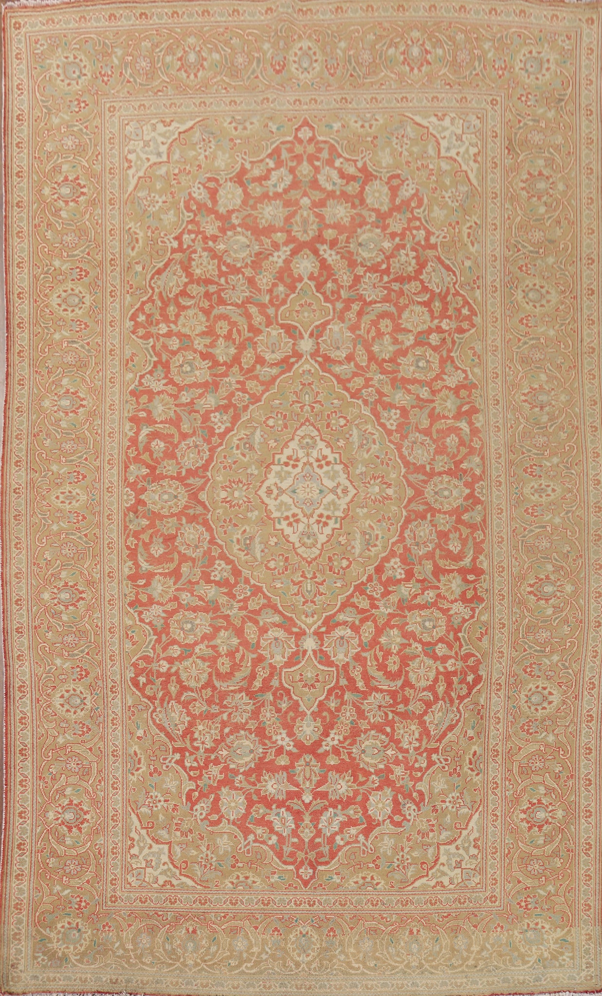 Traditional Floral Mashad Persian Area Rug 7x11