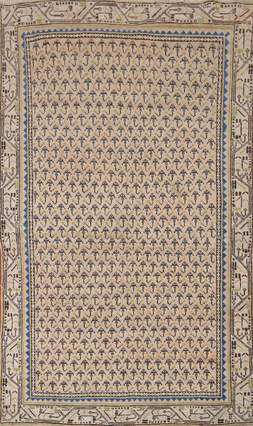 All-Over Wool Boteh Botemir Persian Rug 4x6