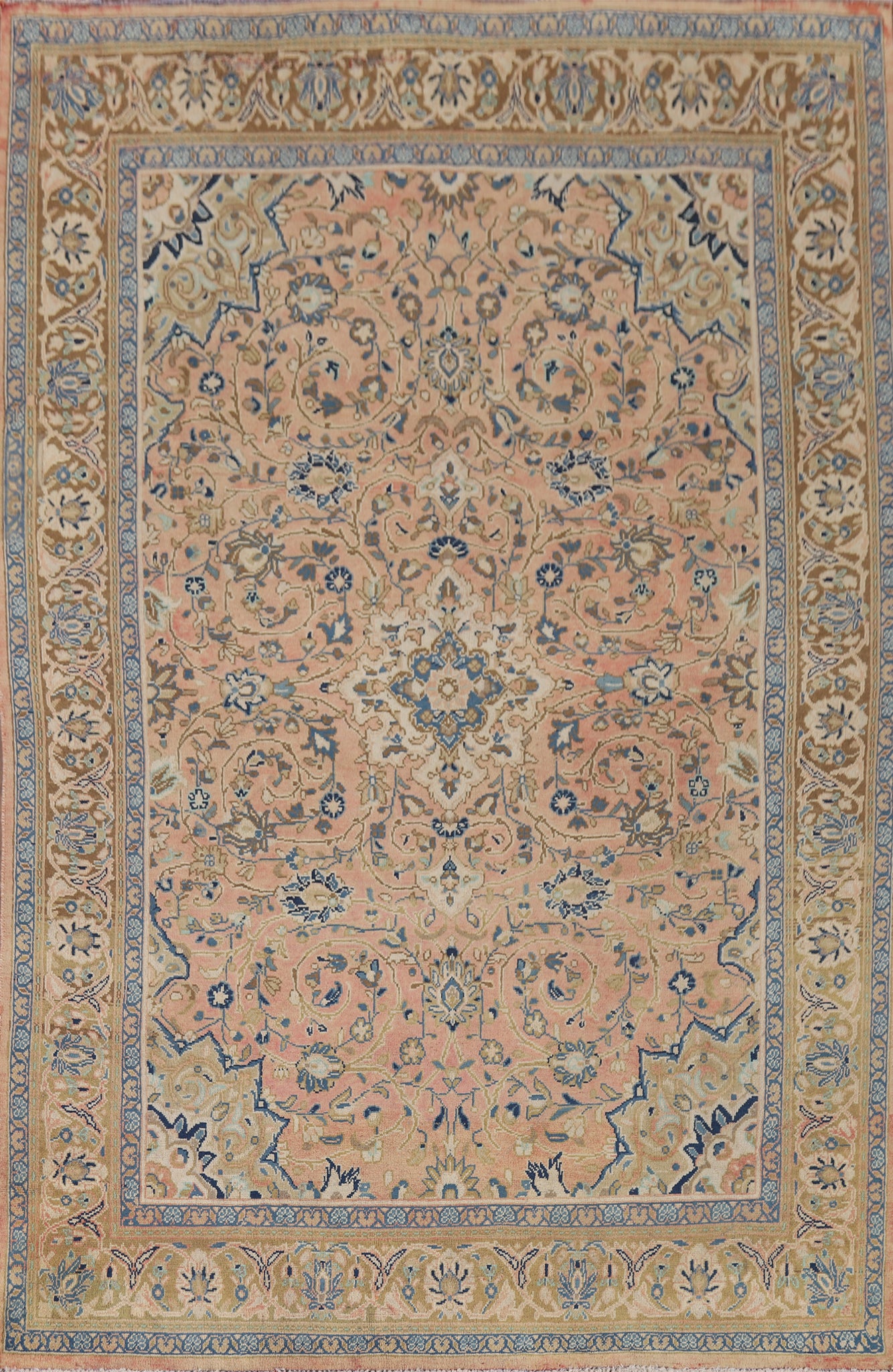 Vintage Wool Handmade Sarouk Persian Area Rug 7x10