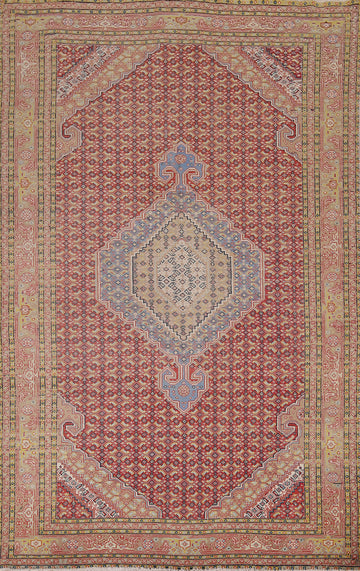 Vintage Geometric Tabriz Persian Area Rug 6x10