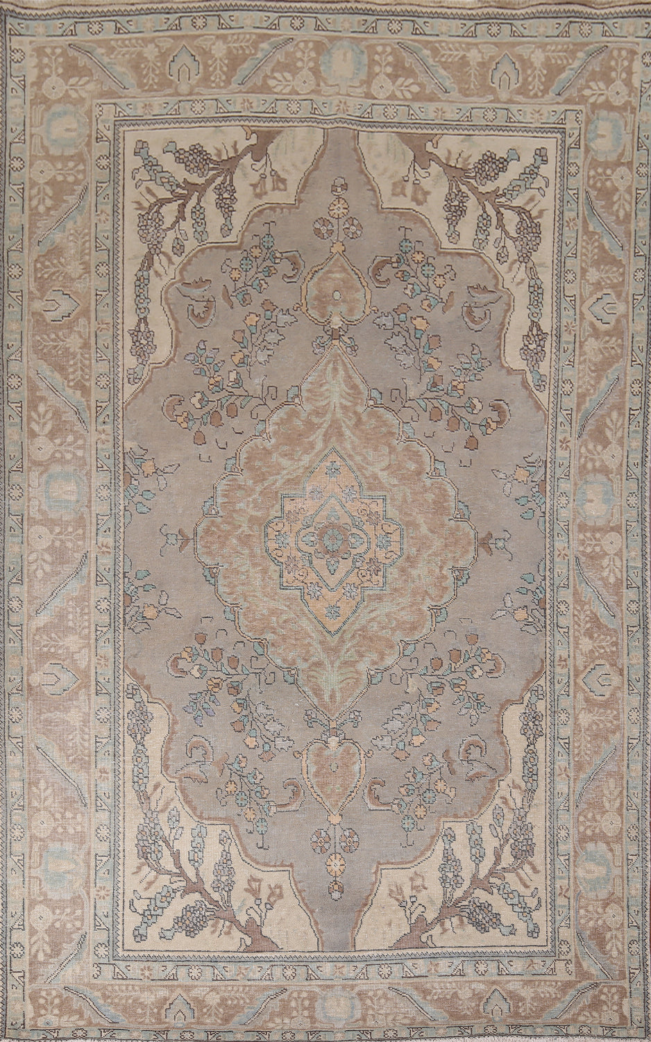 Vintage Wool Tabriz Persian Area Rug 7x10