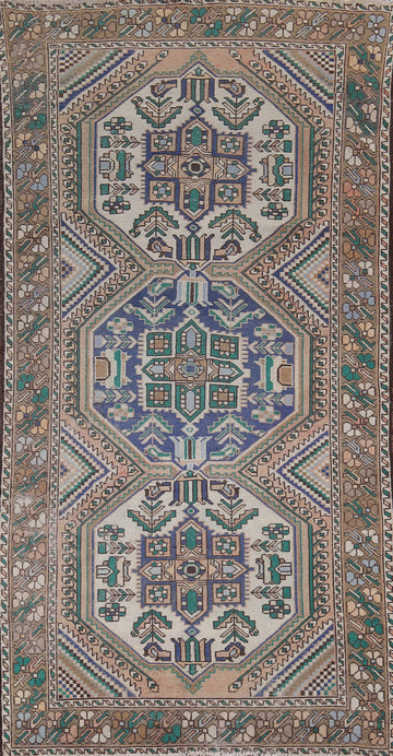 Vintage Geometric Bakhtiari Persian Living Room Rug 5x10