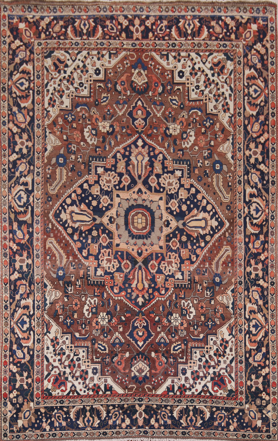 Handmade Wool Geometric Bakhtiari Persian Area Rug 7x10