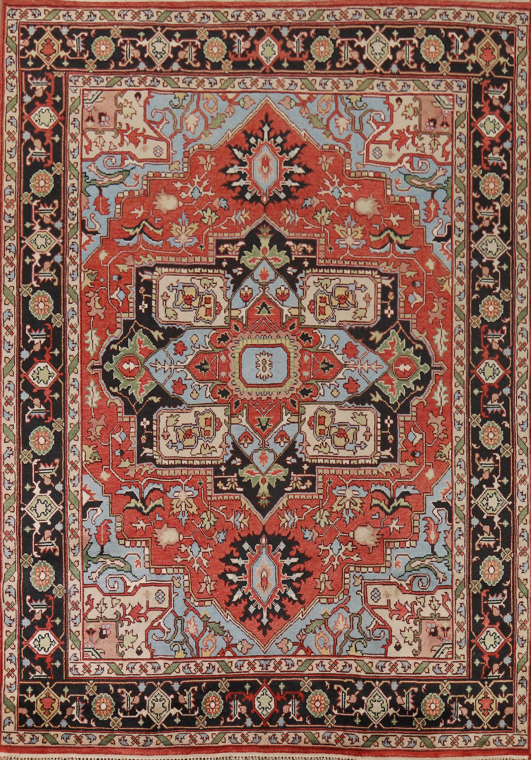 Handmade Wool Heriz Serapi Oriental Area Rug 9x12
