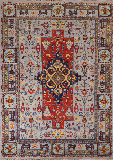 Tribal Geometric Heriz Serapi Indian Area Rug 9x12