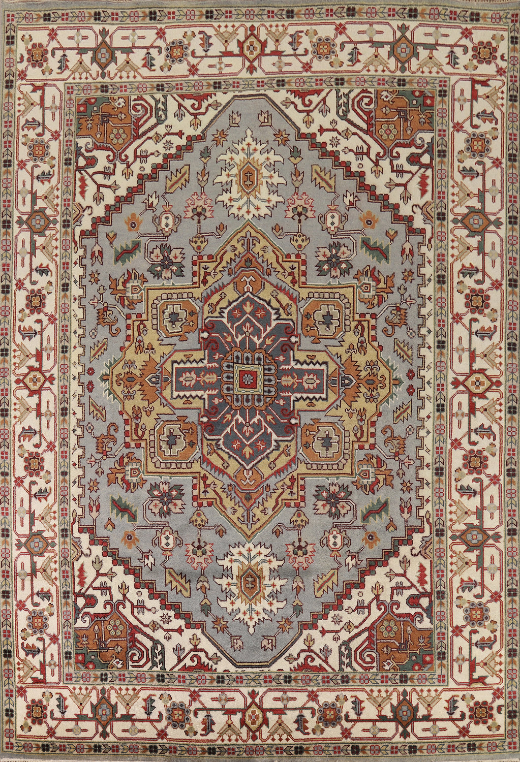 Handmade Wool Heriz Serapi Indian Area Rug 9x12