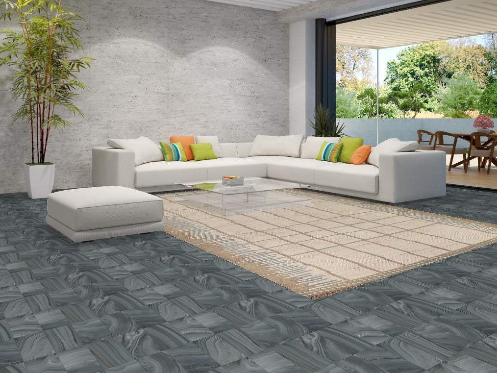 Earth Tone Wool Moroccan Modern Area Rug 9x13