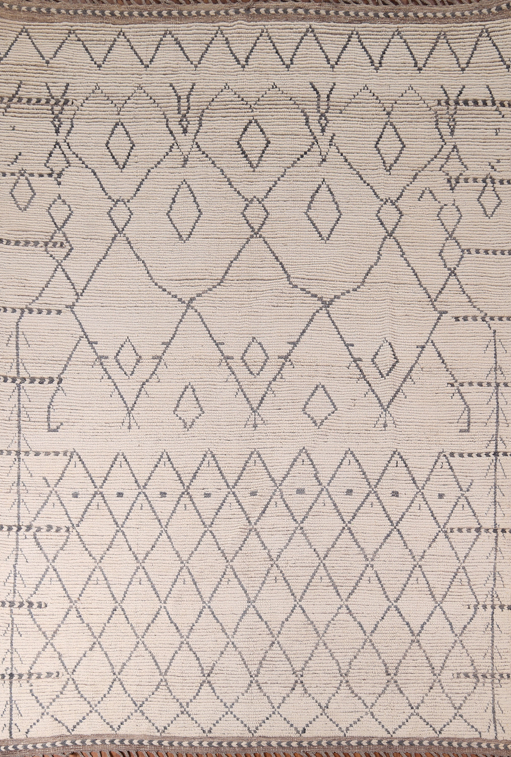 Earth Tone Handmade Wool Moroccan Area Rug 8x10