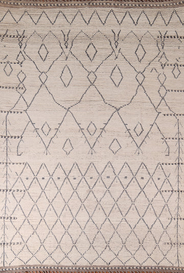 Earth Tone Handmade Wool Moroccan Area Rug 8x10