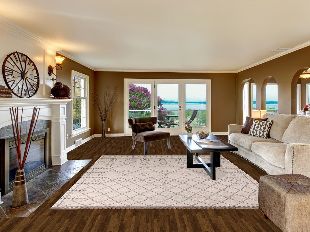 Earth Tone Handmade Wool Moroccan Area Rug 8x10