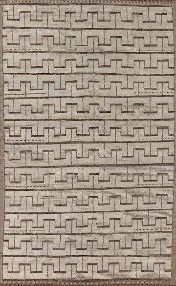 All-Over Wool Handmade Moroccan Modern Area Rug 8x12