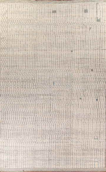 Earth Tone Wool Striped Moroccan Large Rug 12x18
