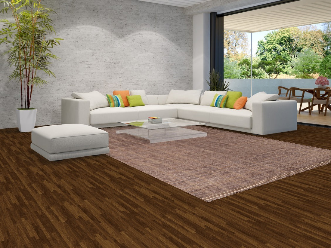 All-Over Brown Moroccan Modern Area Rug 9x13
