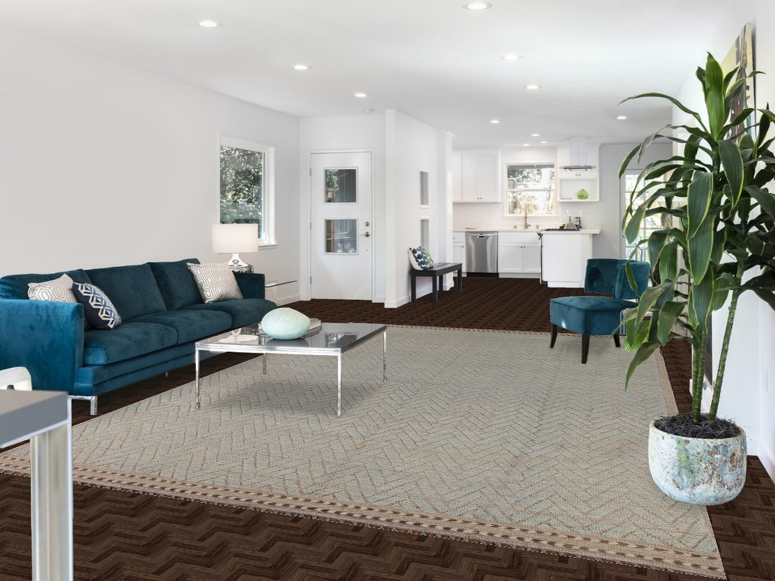 All-Over Chevron Moroccan Modern Area Rug 9x13