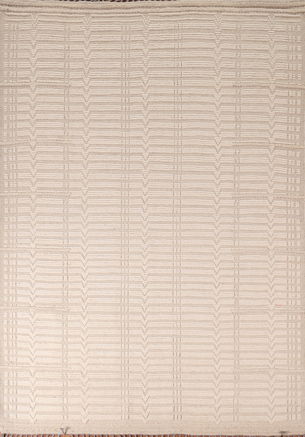 Earth Tone Wool Moroccan Living Room Rug 8x10