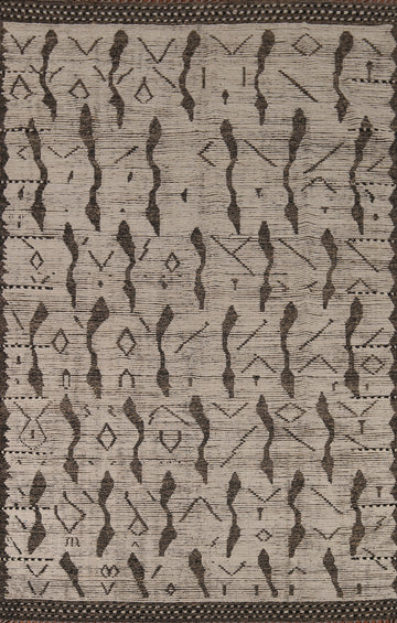 All-Over Abstract Moroccan Wool Area Rug 8x12