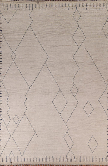 Earth Tone Wool Moroccan Handmade Area Rug 9x13