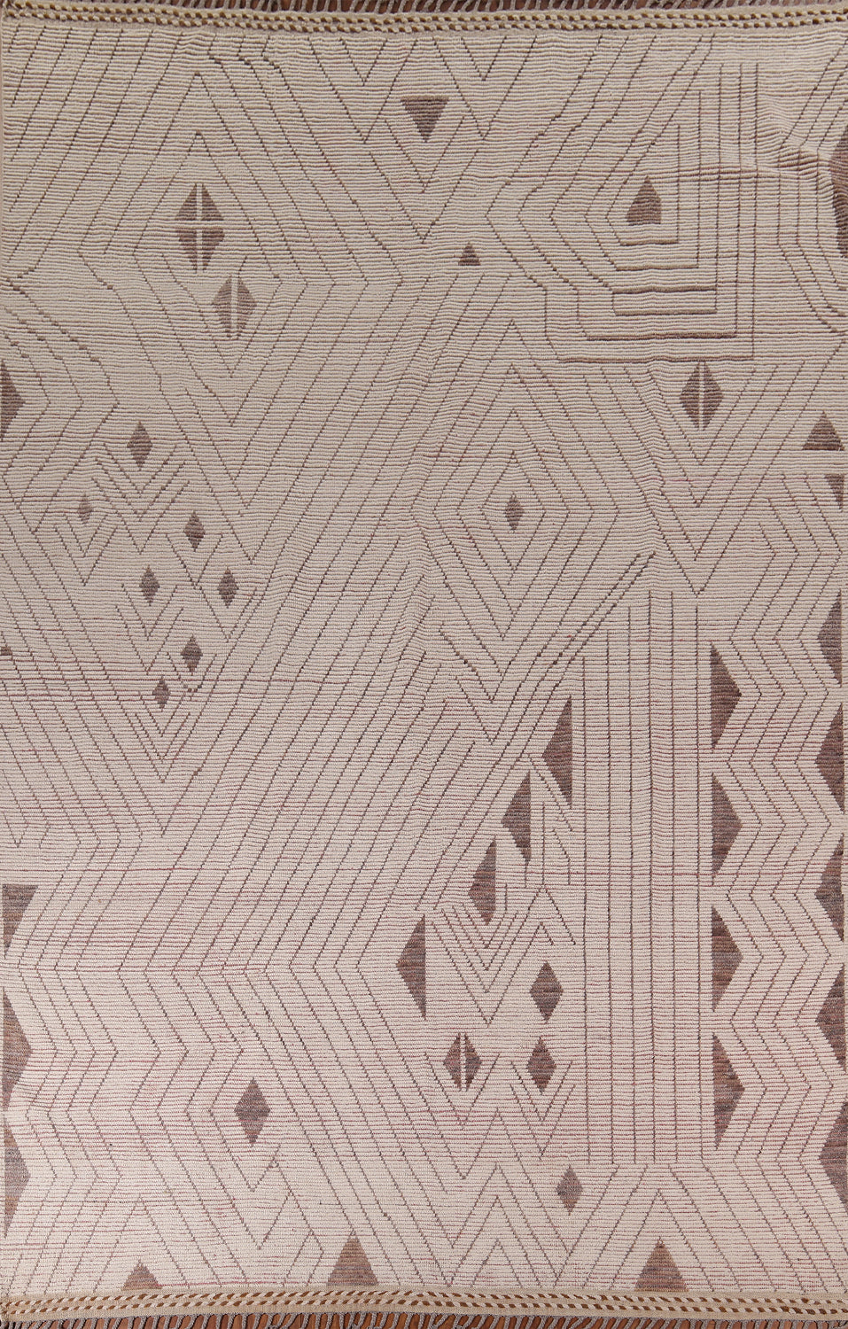 Earth Tone Wool Moroccan Oriental Large Rug 10x14