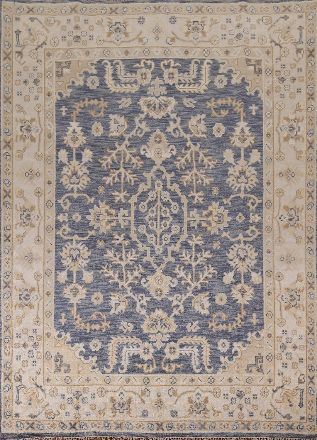 Handmade Blue Oushak Indian Area Rug 8x10