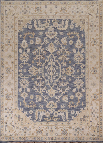 Handmade Blue Oushak Indian Area Rug 8x10