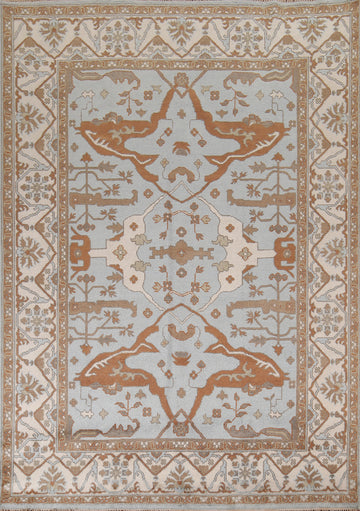 Light Blue Oushak Indian Area Rug 8x10
