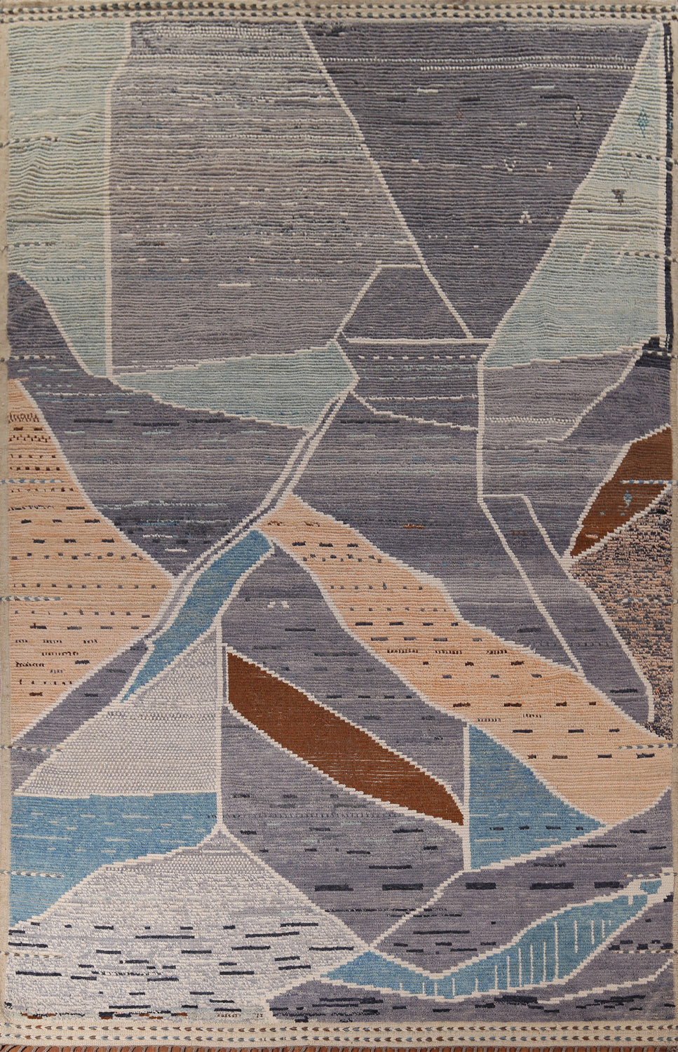 All-Over Abstract Moroccan Oriental Large Rug 10x15