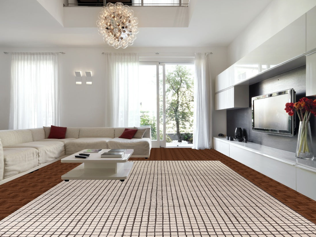 All-Over Checkered Moroccan Modern Large Rug 12x19