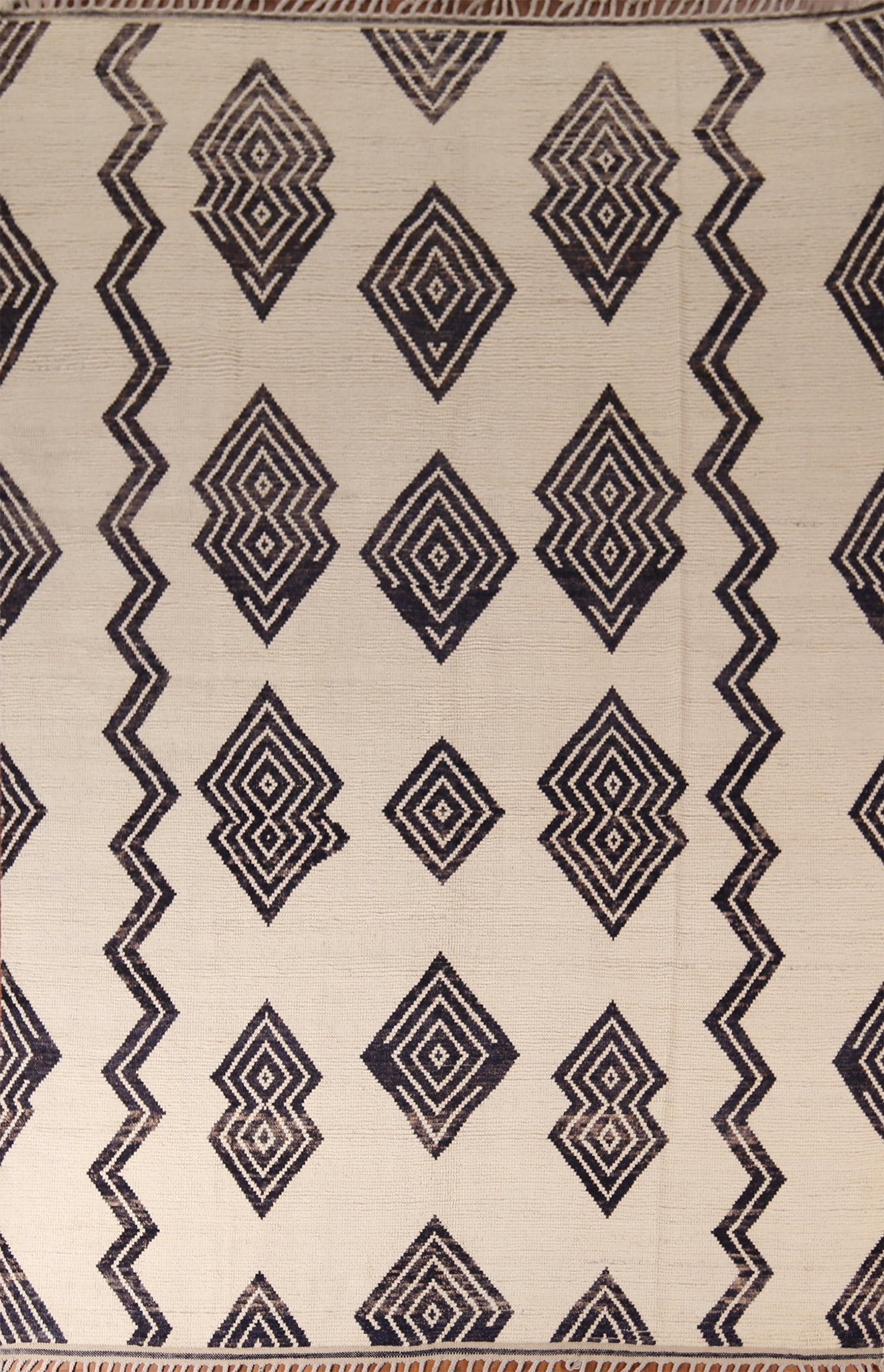 Geometric Wool Moroccan Modern Area Rug 9x13