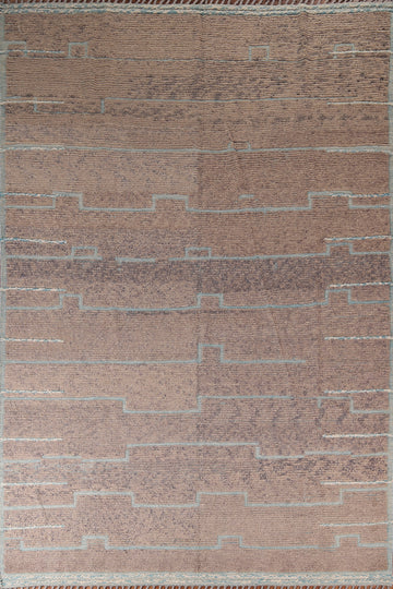 Brown Moroccan Abstract Area Rug 9x12