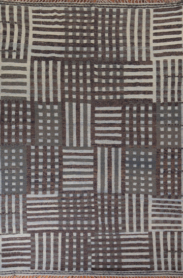 All-Over Checkered Moroccan Oriental Area Rug 9x13