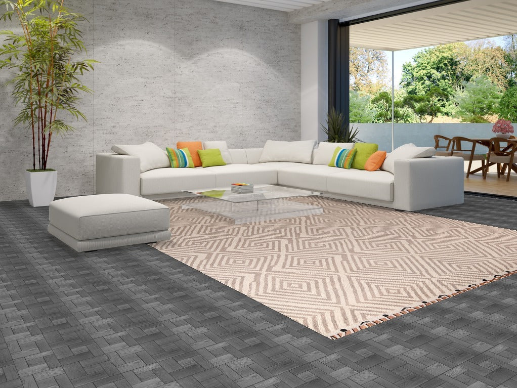 All-Over Geometric Moroccan Handmade Large Rug 10x15