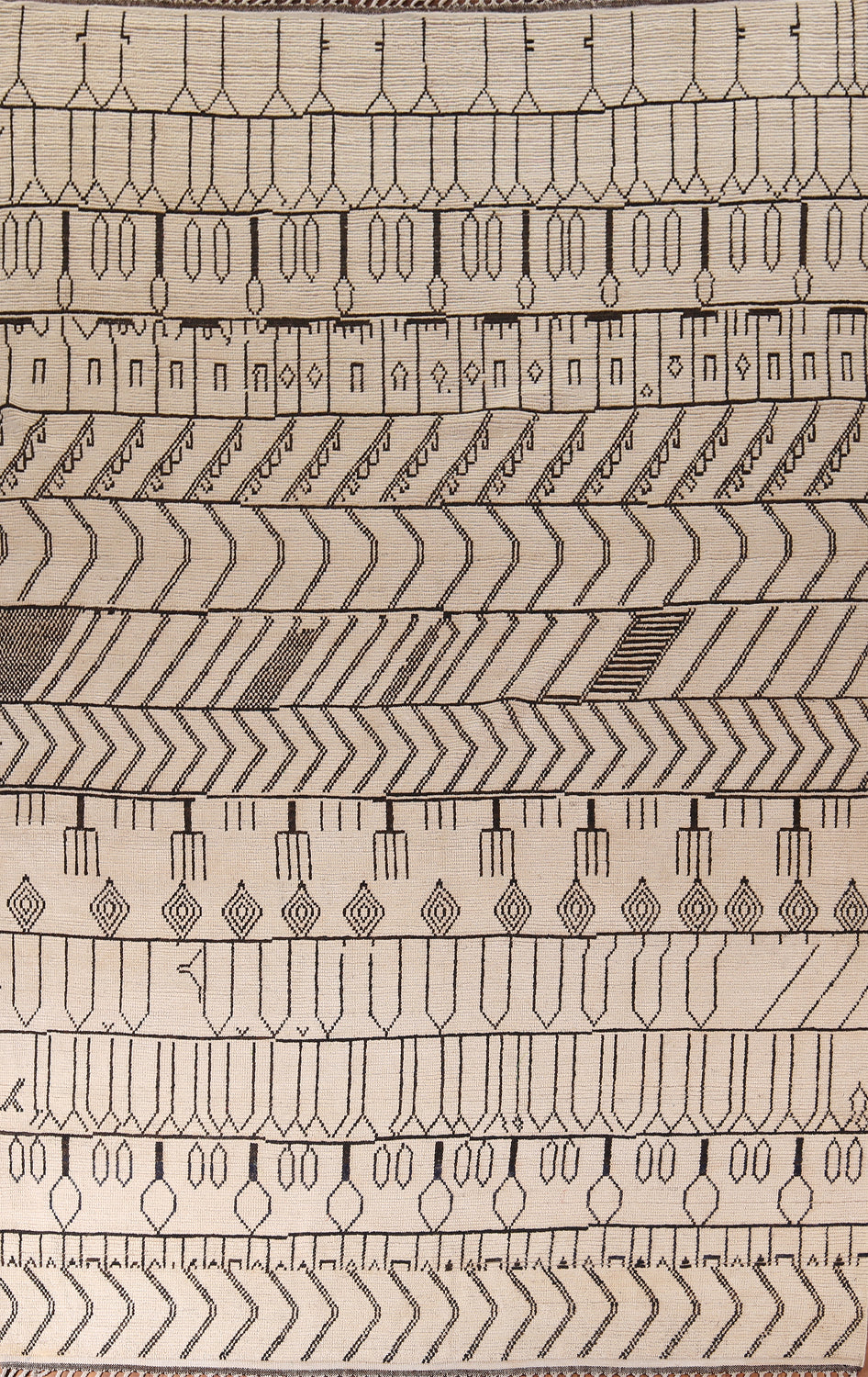 Handmade Wool Moroccan Oriental Large Rug 10x14