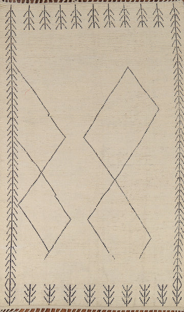 Handmade Wool Moroccan Oriental Area Rug 6x10