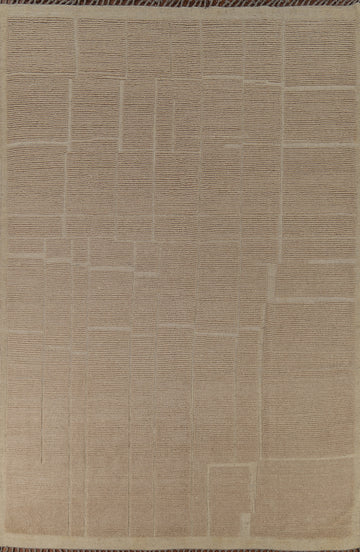 All-Over Wool Moroccan Abstract Area Rug 9x12