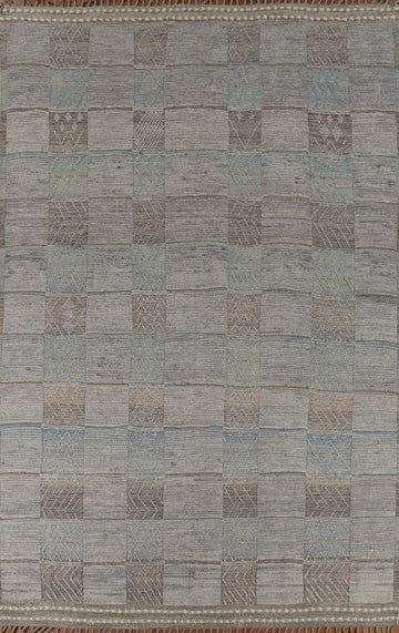 All-Over Checkered Moroccan Living Room Area Rug 9x13