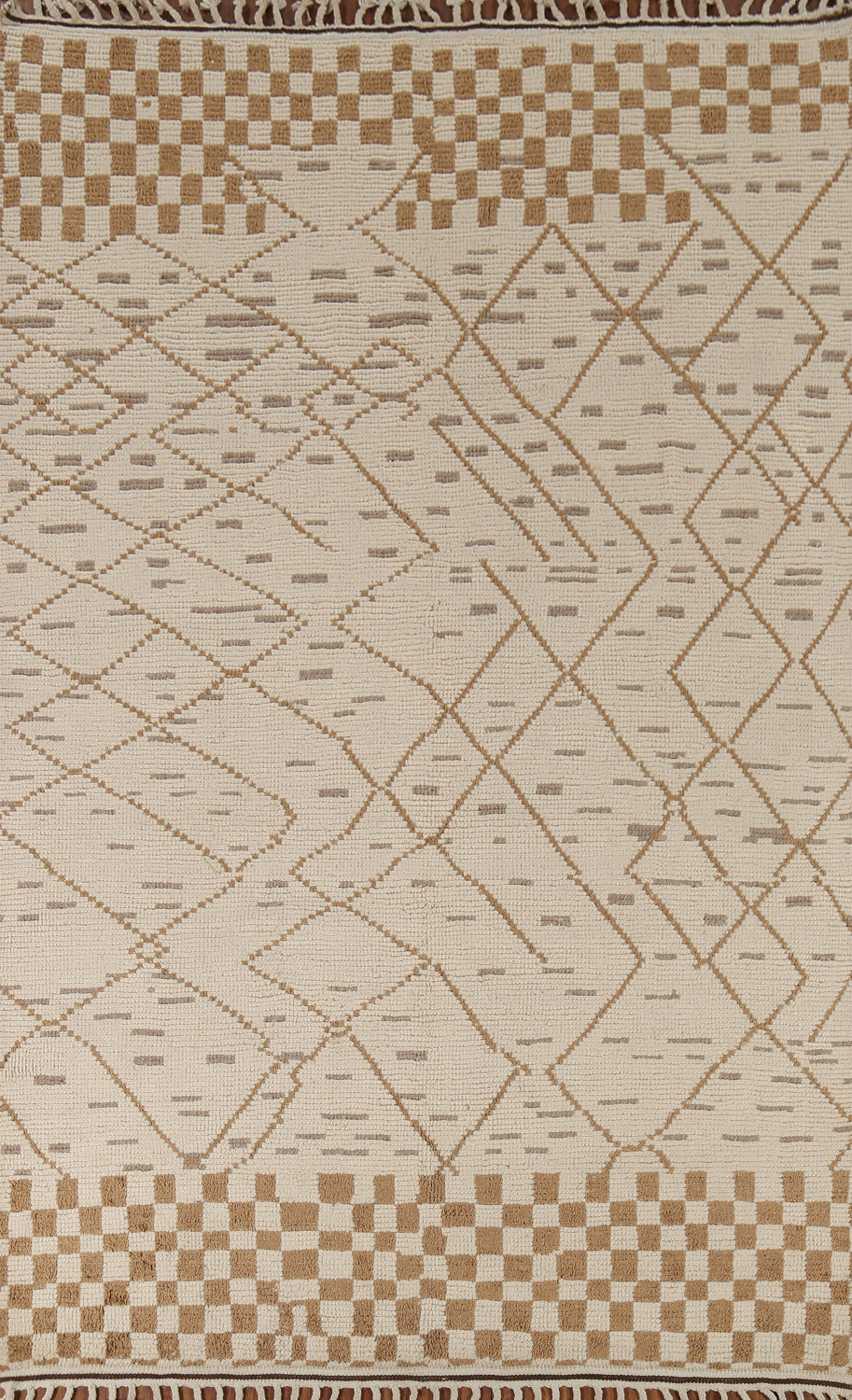 All-Over Wool Moroccan Abstract Area Rug 6x10