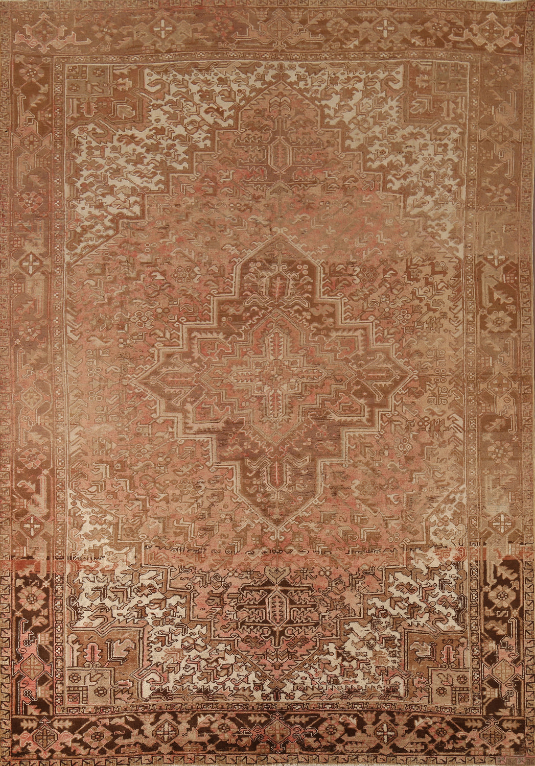 Handmade Geometric Heriz Persian Area Rug 8x11
