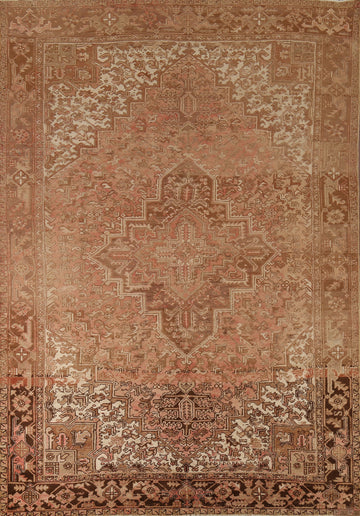 Handmade Geometric Heriz Persian Area Rug 8x11