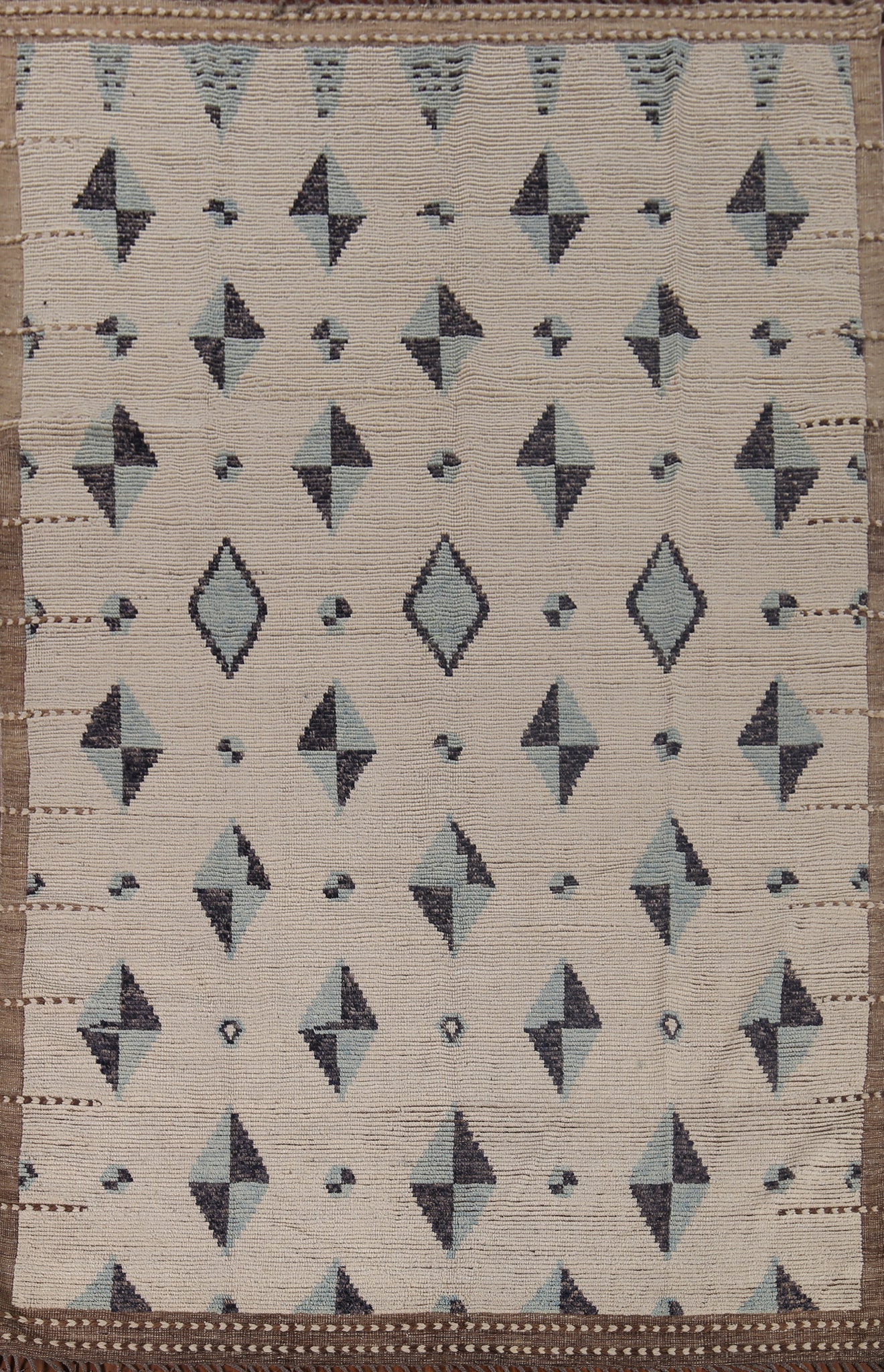 All-Over Geometric Moroccan Wool Area Rug 9x13