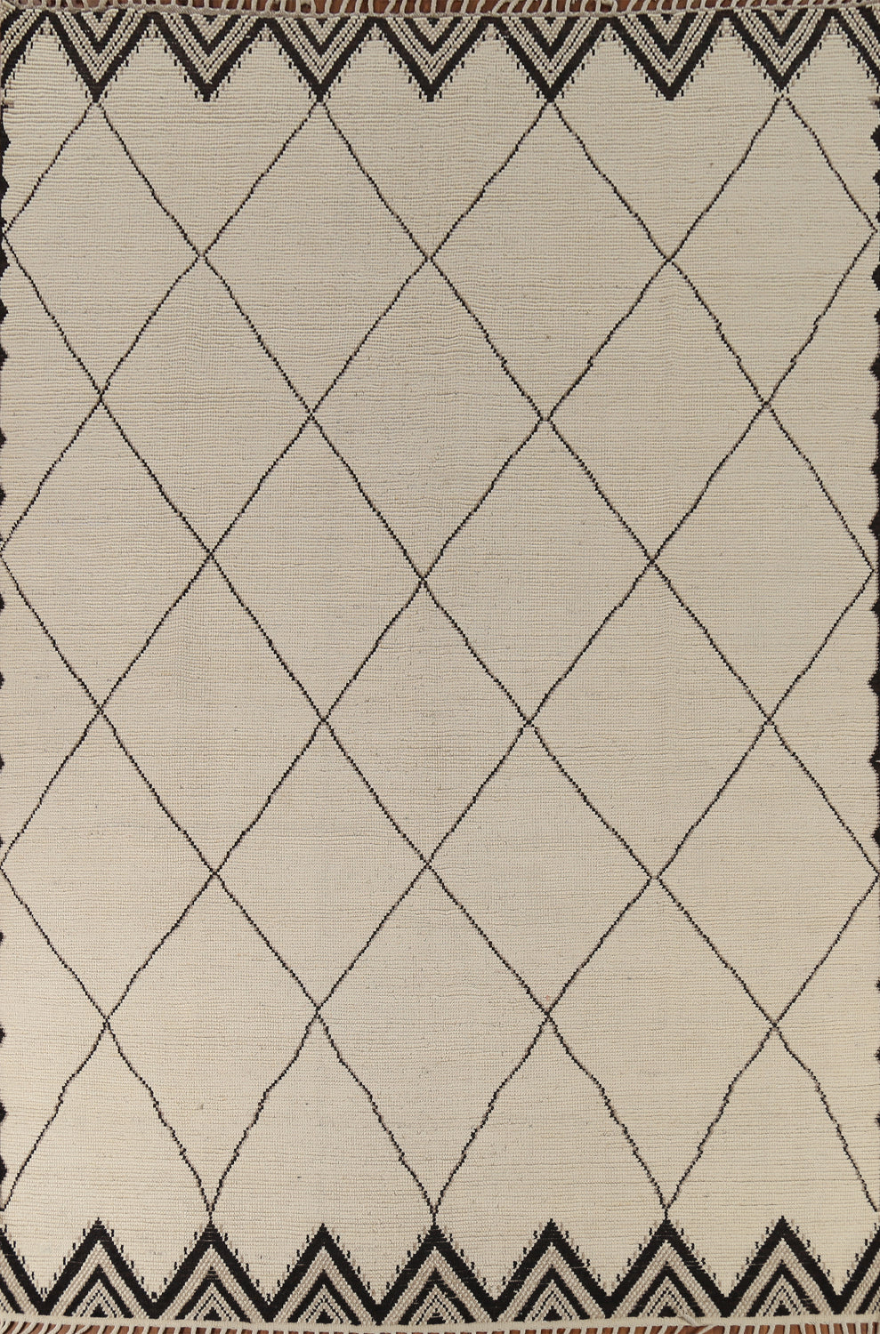 All-Over Trellis Wool Moroccan Area Rug 9x12