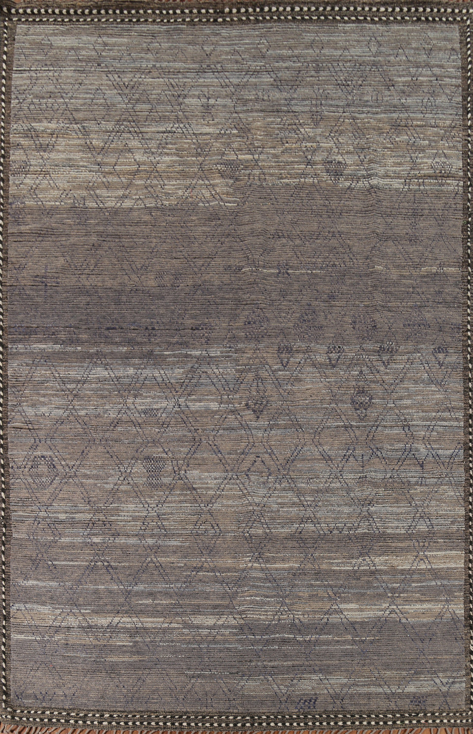 All-Over Trellis Wool Moroccan Abstract Area Rug 9x13
