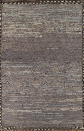 All-Over Trellis Wool Moroccan Abstract Area Rug 9x13