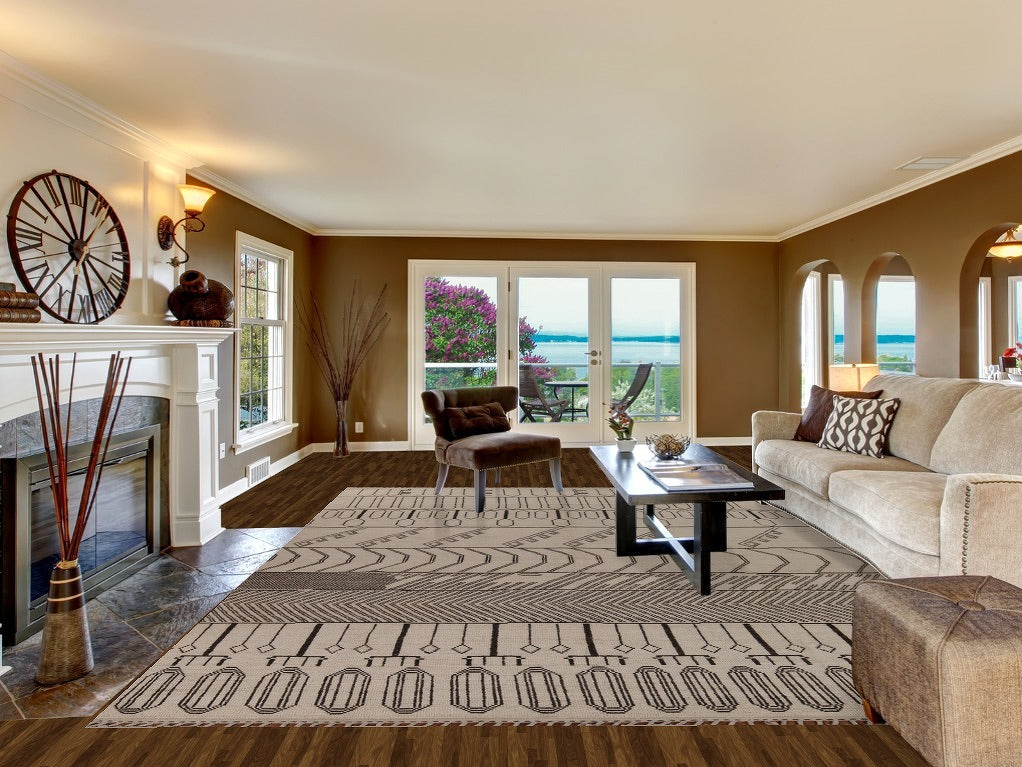 All-Over Abstract Moroccan Handmade Large Rug 10x14