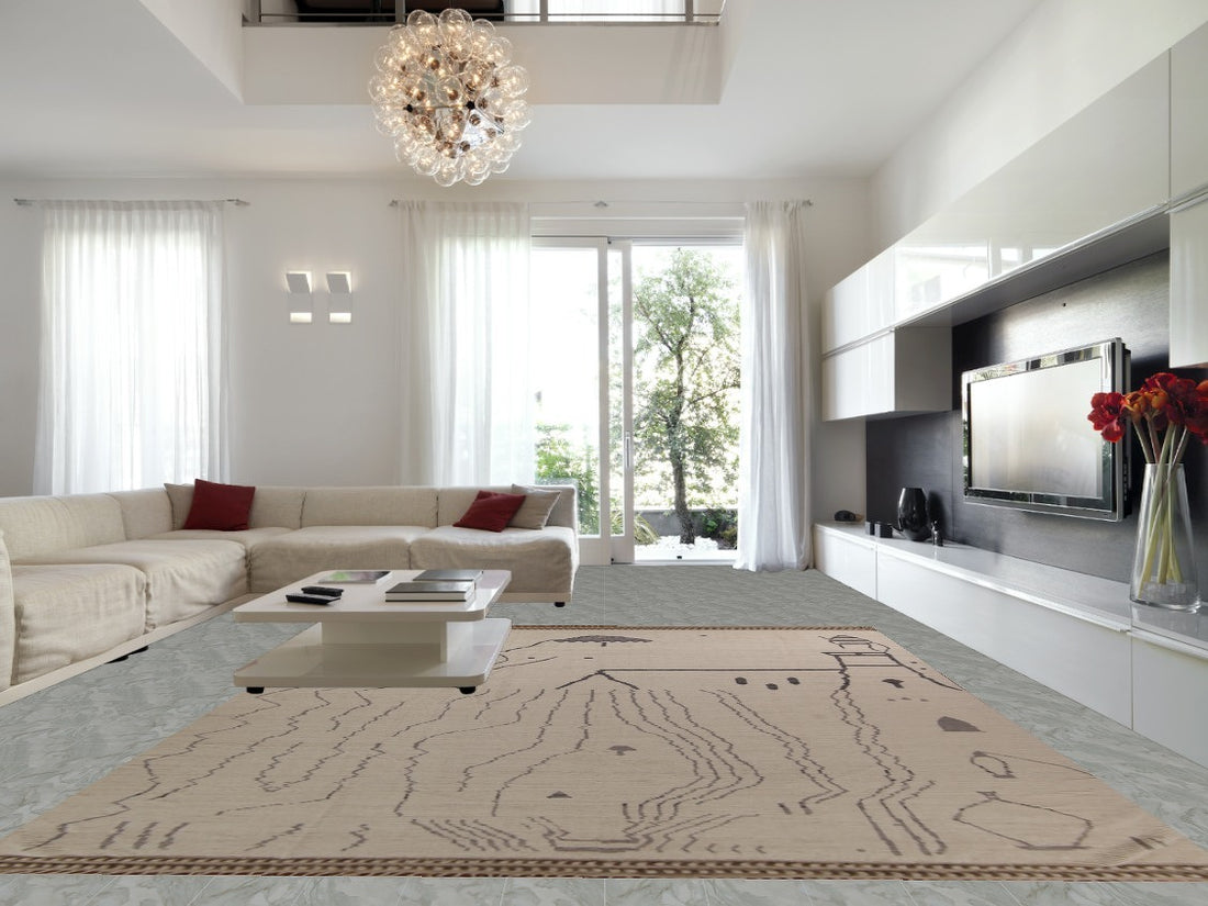 All-Over Abstract Moroccan Palace Size Rug 12x15