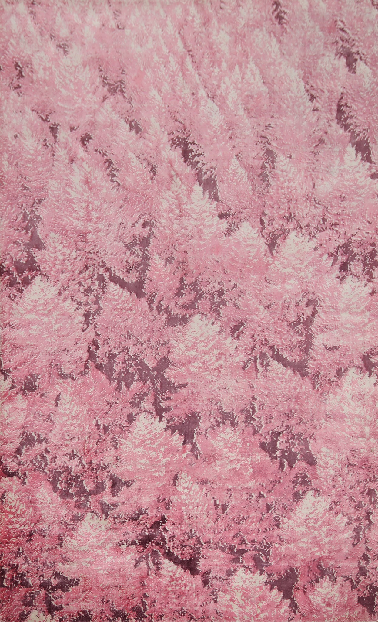 All-Over Modern Pink Abstract Indian Area Rug 6x9