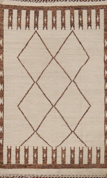 Handmade Wool Moroccan Oriental Area Rug 6x9