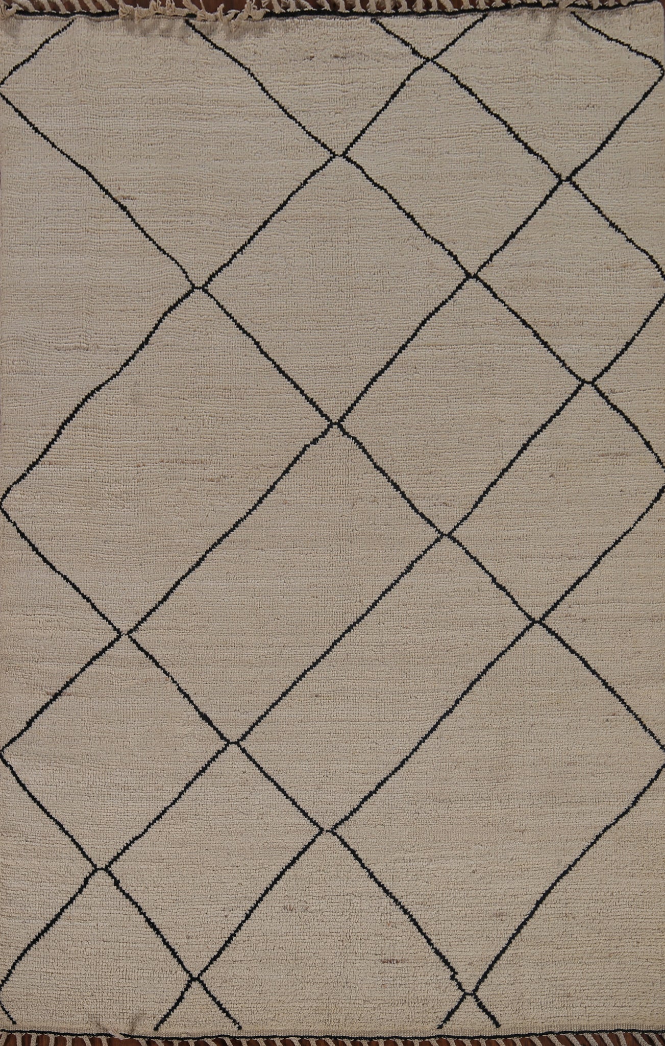 Trellis Wool Moroccan Oriental Area Rug 6x8