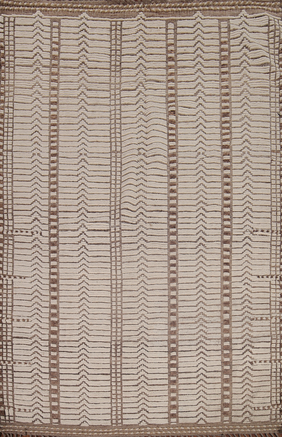 Earth Tone Wool Moroccan Oriental Area Rug 8x10